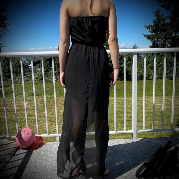 Guess Maxi Dress Black Mesh XS - Picture 2 of 7